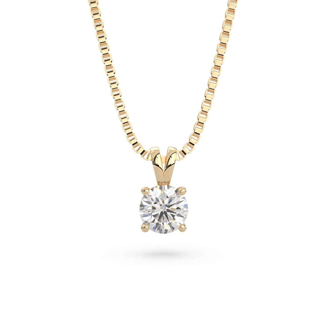 Round solo hangs necklace (Natural)