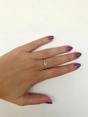 Cushion Solitaire Side Stones