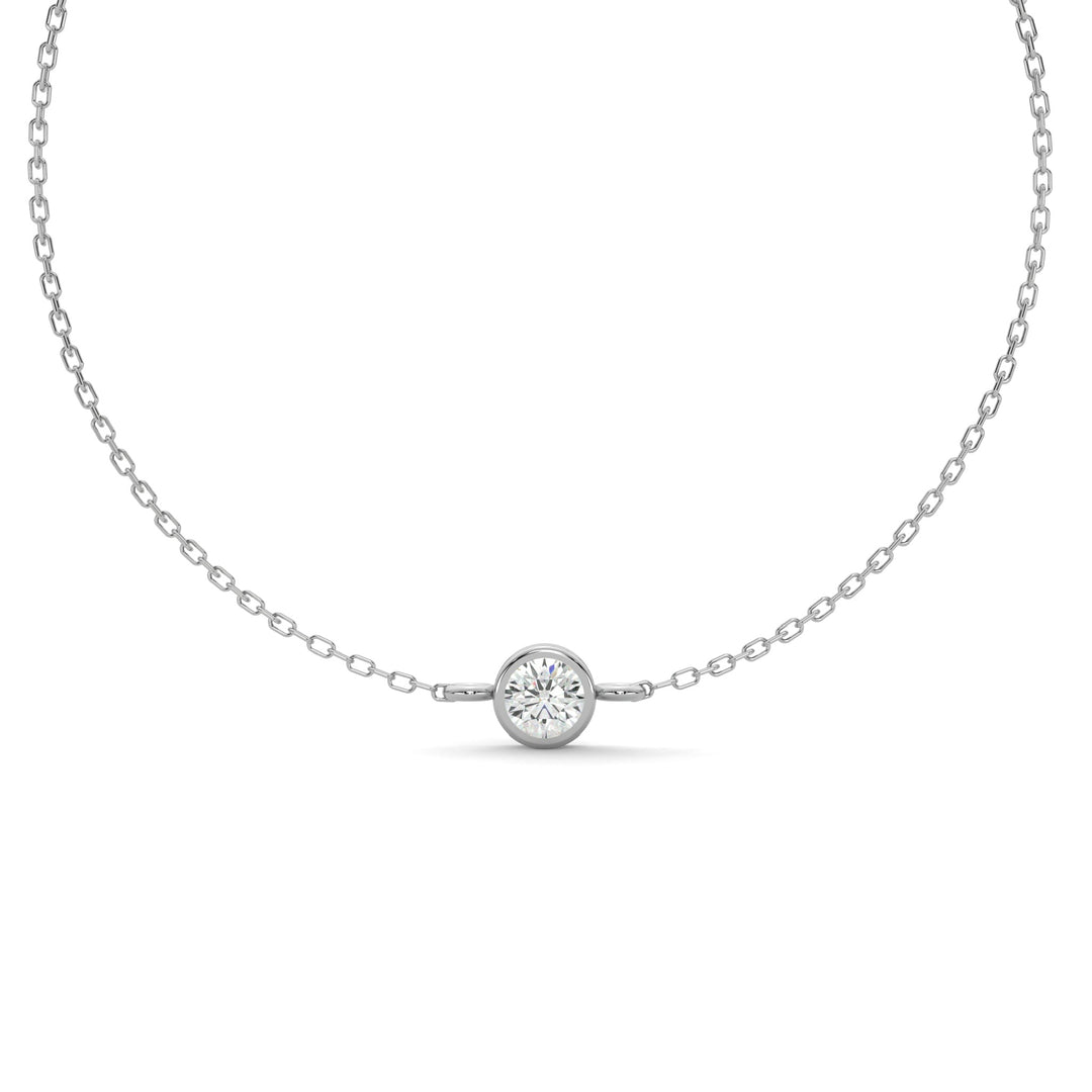 Bezel Bracelet Round natural diamond bracelet in gold