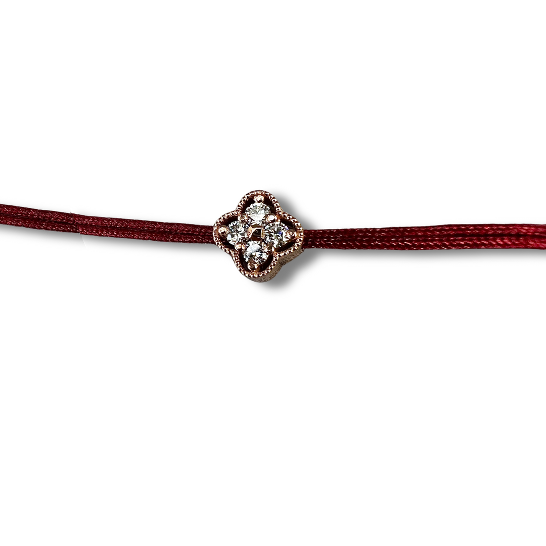 Flower String And Diamond Bracelet (Natural)