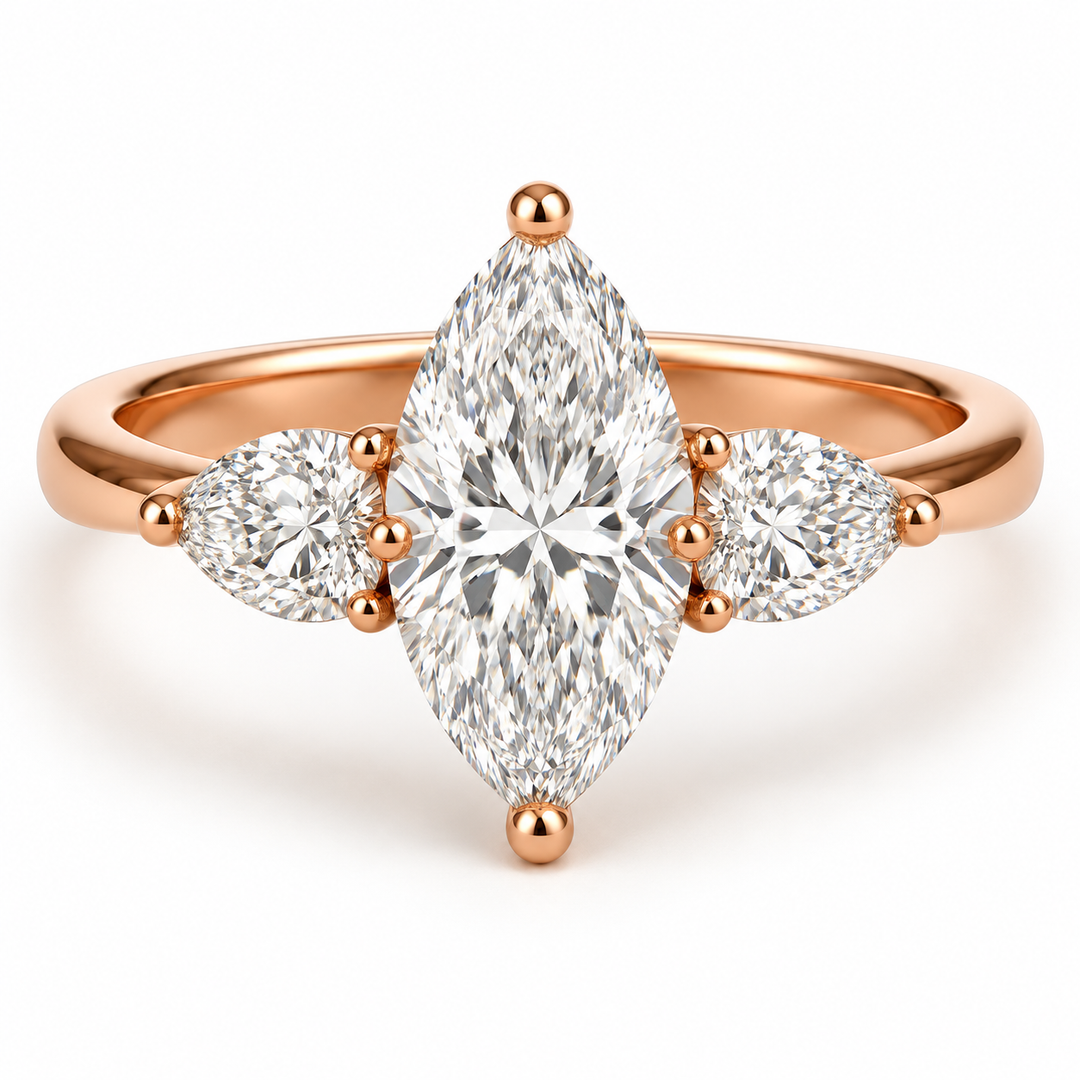 Marquise & Pears Three-Stone (Natural)