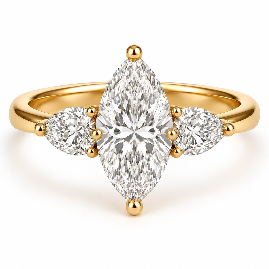 Marquise & Pears Three-Stone (Natural)
