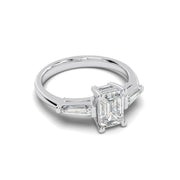 Emerald X Tapers natural diamond engagement ring in gold