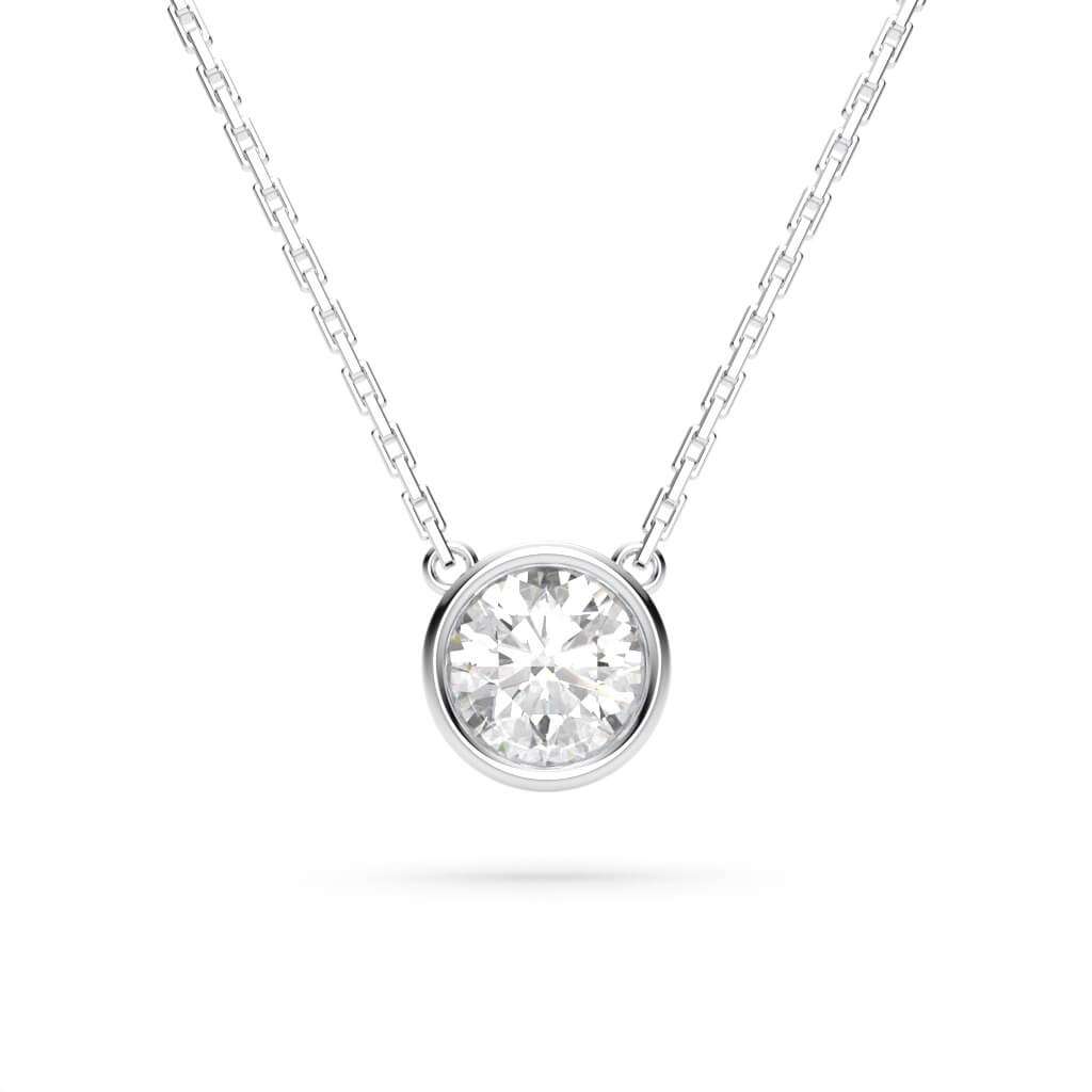 Round bezel necklace (L-G)