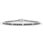 Load image into Gallery viewer, Tennis Bracelet Black &amp; White (L-G)
