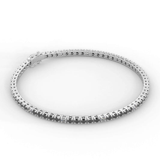 Tennis Bracelet Black & White (L-G)