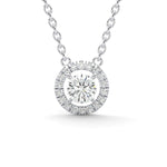 Load image into Gallery viewer, Round Halo Necklace (L-G)
