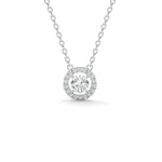 Load image into Gallery viewer, Round Halo Necklace (Natural)
