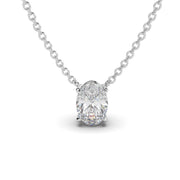 שרשרת יהלום אובל סוליטר – יהלום מעבדה