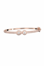 a rose gold bracelet with diamonds, טען תמונה לתצוגת הגלריה
